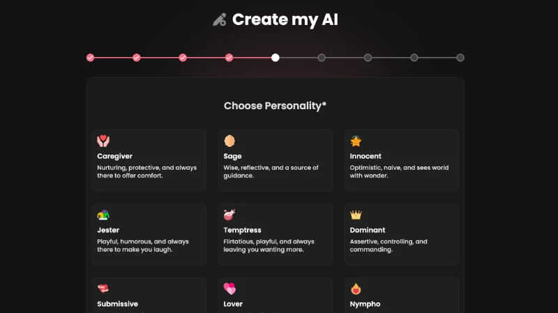 choose your ai girlfriend personality